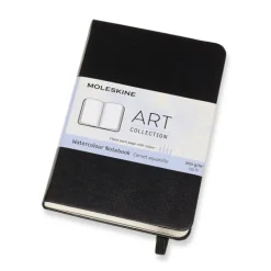 Moleskine Notatnik do akwareli - - gładki twardy kieszonkowy czarny ><noscript><img width=