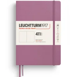 Leuchtturm1917 Notatnik 411 gładki A5 - - Dusty Rose, twarda okładka