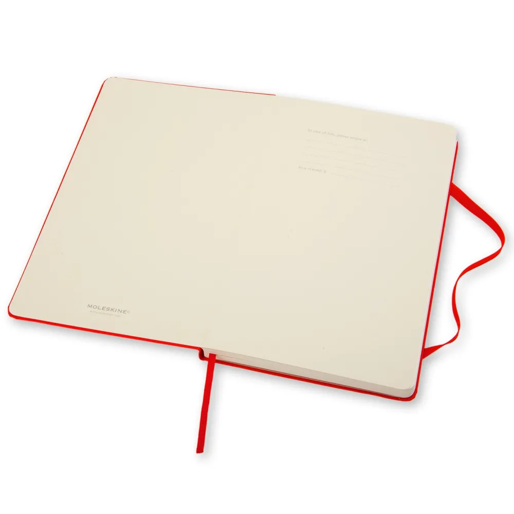 Moleskine Notatnik gładki A5 - - czerwony twarda okładka