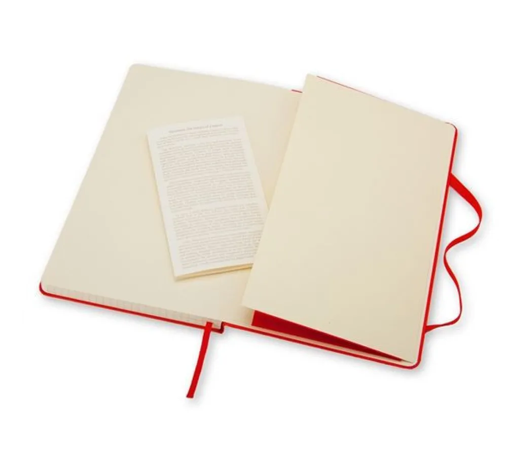 Moleskine Notatnik gładki Classic 13 x 21 cm - - czerwony miękka okładka