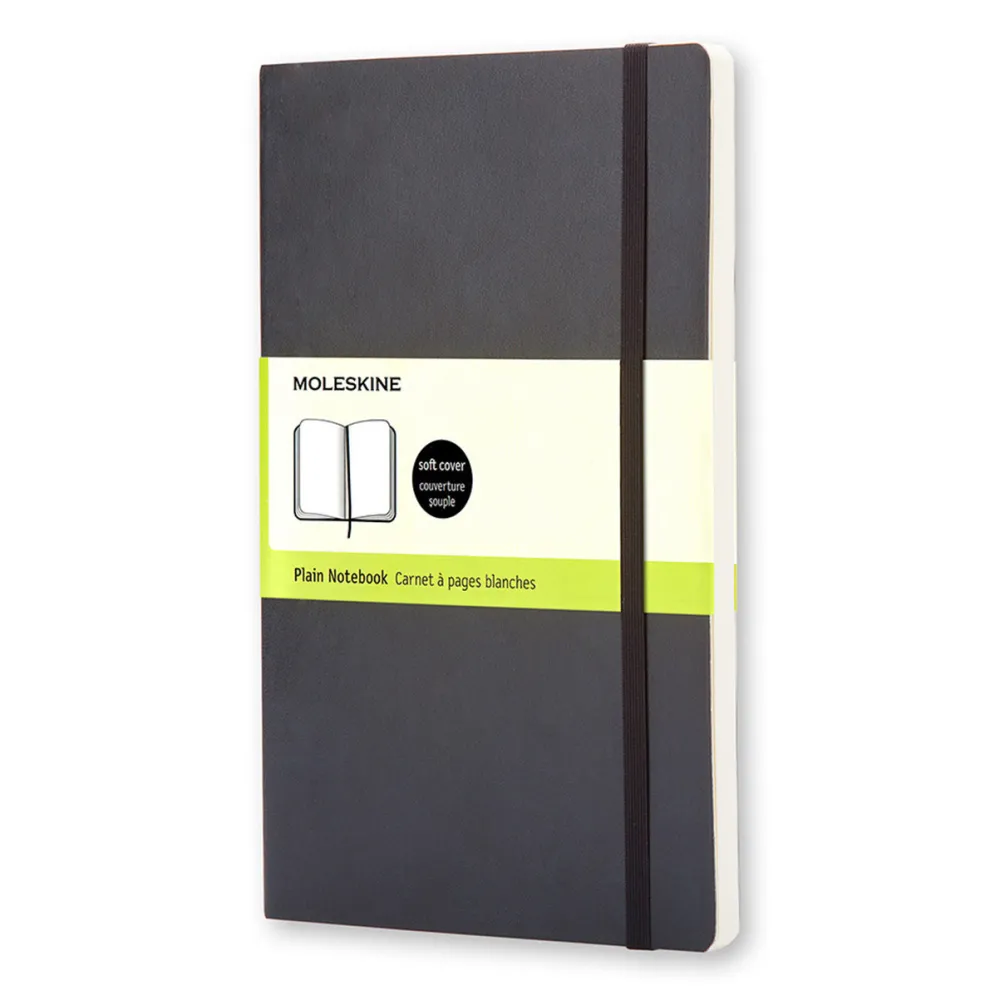 Moleskine Notatnik gładki Classic 13 x 21 cm - - czarny miękka okładka > Notatniki Gładkie