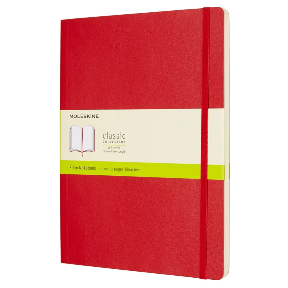 Moleskine Notatnik gładki XL - - czerwony miękka okładka > Notatniki Gładkie