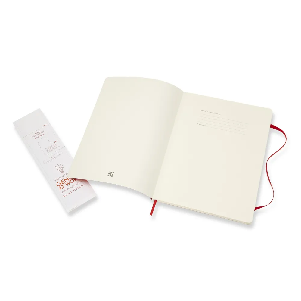 Moleskine Notatnik gładki XL - - czerwony miękka okładka > Notatniki Gładkie