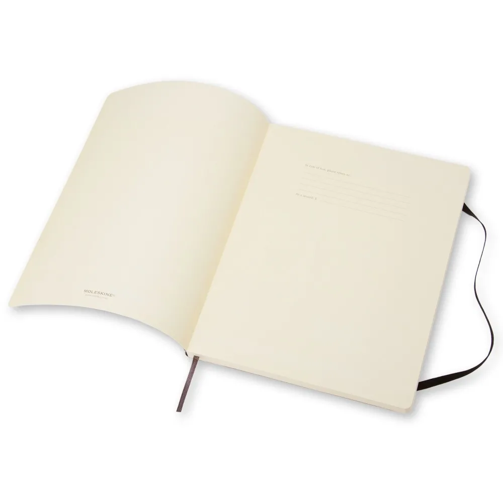 Moleskine Notatnik gładki XL - - czarny miękka okładka