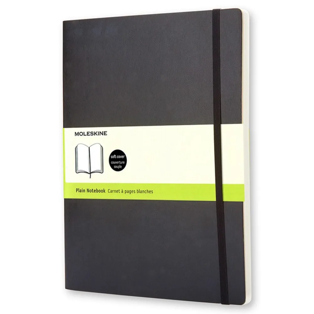 Moleskine Notatnik gładki XL - - czarny miękka okładka