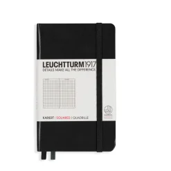 Leuchtturm1917 Notatnik - - w kratkę, czarny, twarda okładka, A6 > Notatniki W Kratkę