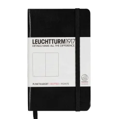 Leuchtturm1917 Notatnik - - w kropki, czarny, twarda okładka, A6