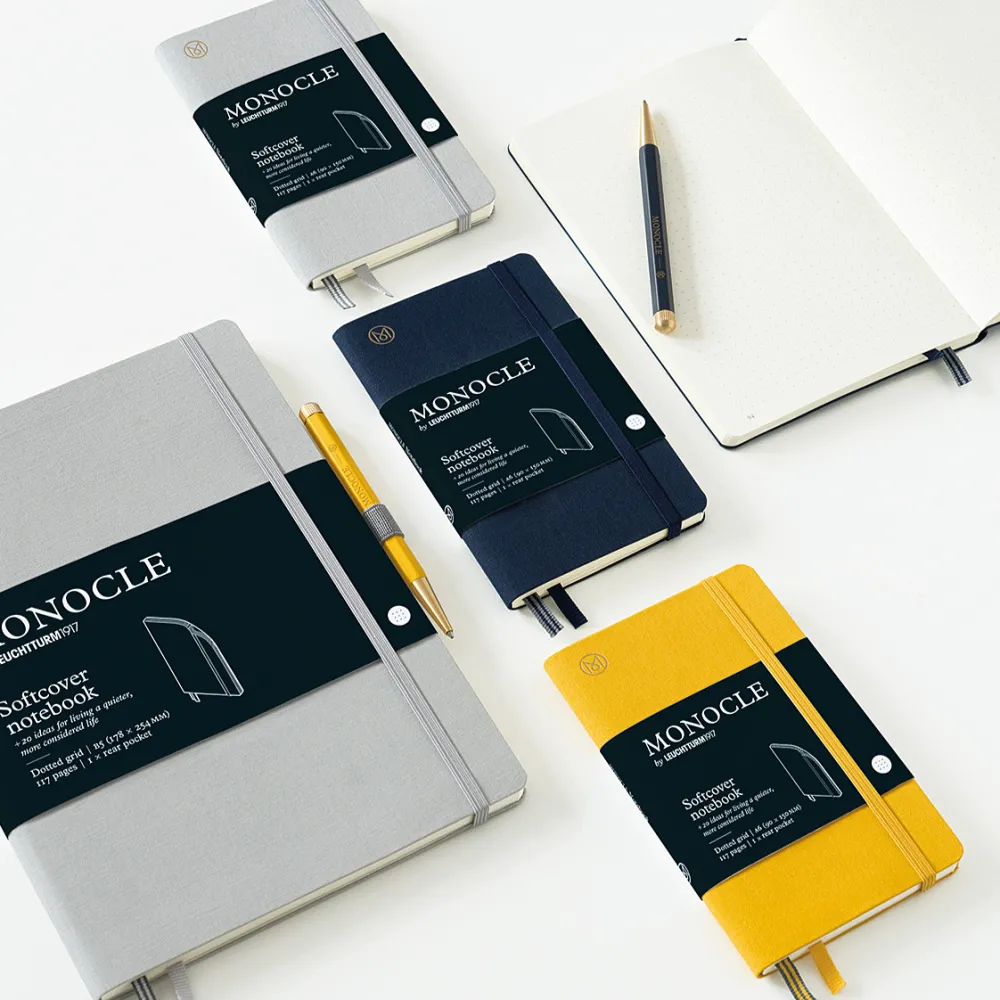 Leuchtturm1917 Notatnik Monocle B6+ - - w kropki, miękka okładka, Navy, 80 g > Notatniki W Kropki