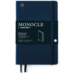 Leuchtturm1917 Notatnik Monocle B6+ - - w kropki, twarda okładka, Navy, 80 g ><noscript><img width=