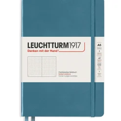 Leuchtturm1917 Notatnik Rising Colours - - w kropki, Stone Blue, A5