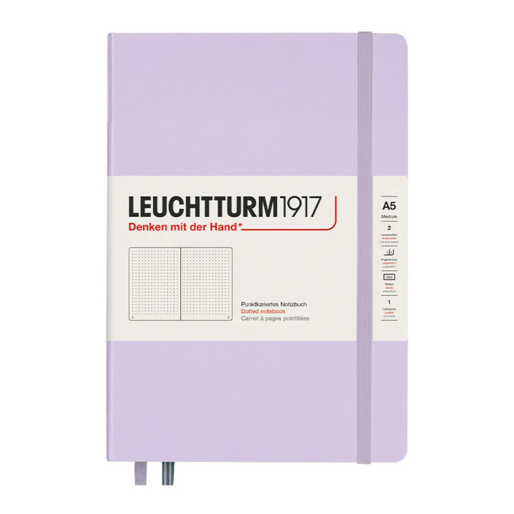 Leuchtturm1917 Notatnik Smooth Colours A5 - - w kropki, twarda okładka, Lilac, 80 g/m2 > Notatniki W Kropki