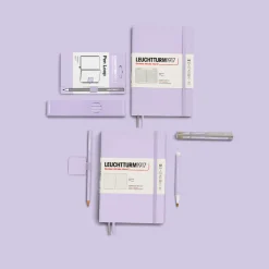 Leuchtturm1917 Notatnik Smooth Colours A5 - - w kropki, twarda okładka, Lilac, 80 g/m2 ><noscript><img width=