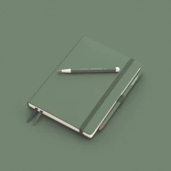 Leuchtturm1917 Notatnik Smooth Colours A5 - - w kropki, twarda okładka, Olive, 80 g/m2
