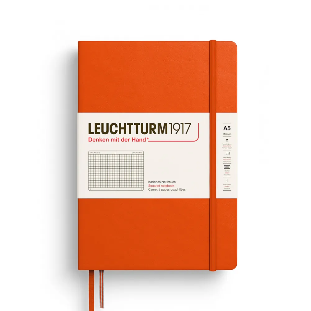 Leuchtturm1917 Notatnik w kratkę A5 - - Pumpkin