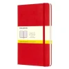 Moleskine Notatnik w kratkę Classic 13 x 21 cm - - czerwony twarda okładka
