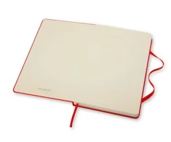 Moleskine Notatnik w kratkę Classic 13 x 21 cm - - czerwony twarda okładka