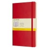 Moleskine Notatnik w kratkę Classic 13 x 21 cm - - czerwony miękka okładka