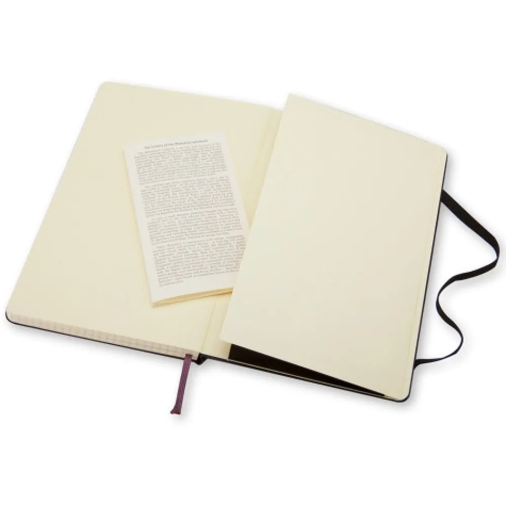 Moleskine Notatnik w kratkę Classic 13 x 21 cm - - czarny twarda okładka > Notatniki W Kratkę