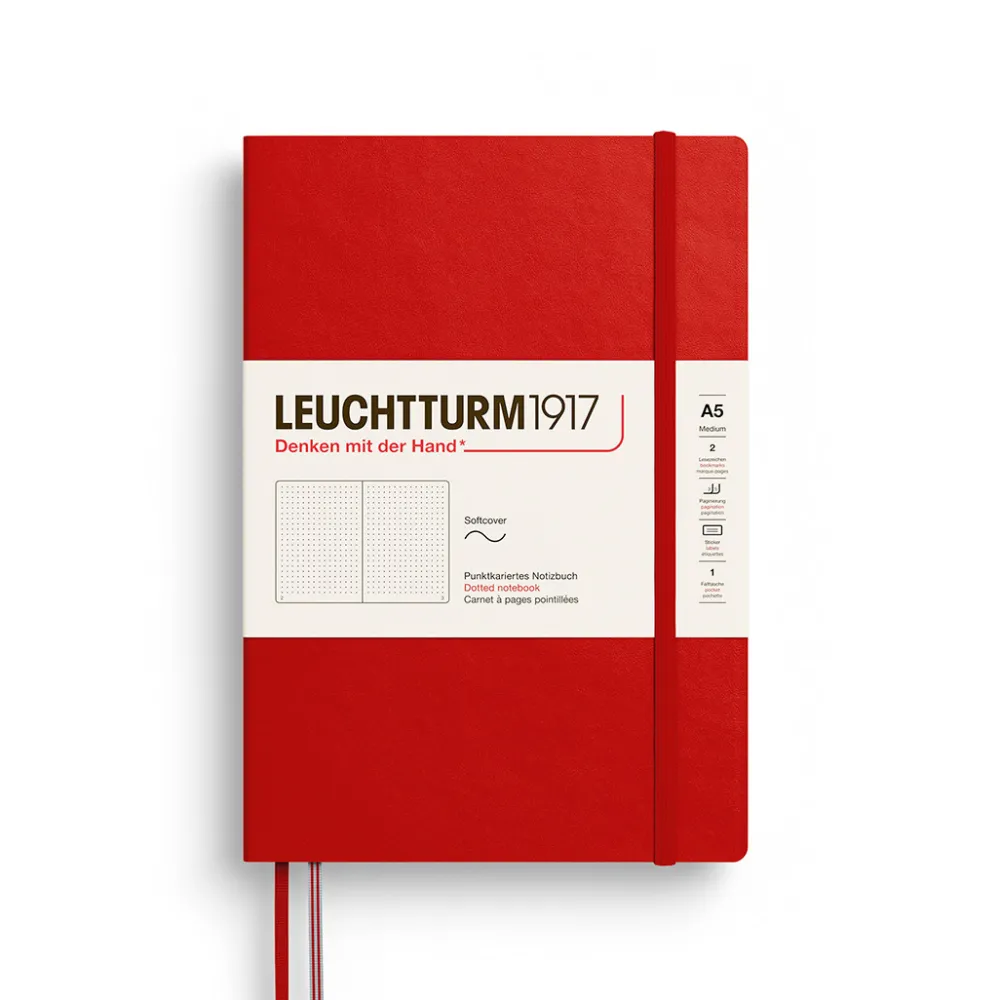 Leuchtturm1917 Notatnik w kropki A5 - - Cherry