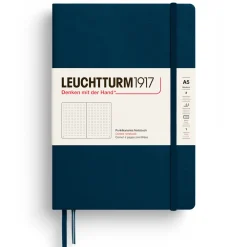 Leuchtturm1917 Notatnik w kropki A5 - - Deep Sea, twarda okładka > Notatniki W Kropki