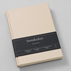 Semikolon Notatnik w kropki Classic Metallic A5 - - Satin Champagne