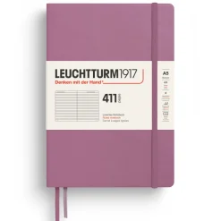 Leuchtturm1917 Notatnik w linie 411 A5 - - Dusty Rose twarda okładka > Notatniki W Linie