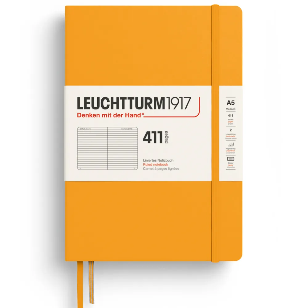 Leuchtturm1917 Notatnik w linie 411 A5 - - Rising Sun twarda okładka > Notatniki W Linie