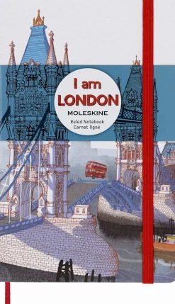 Moleskine Notatnik w linie I am London 13 x 21 cm - - twarda okładka ><noscript><img width=