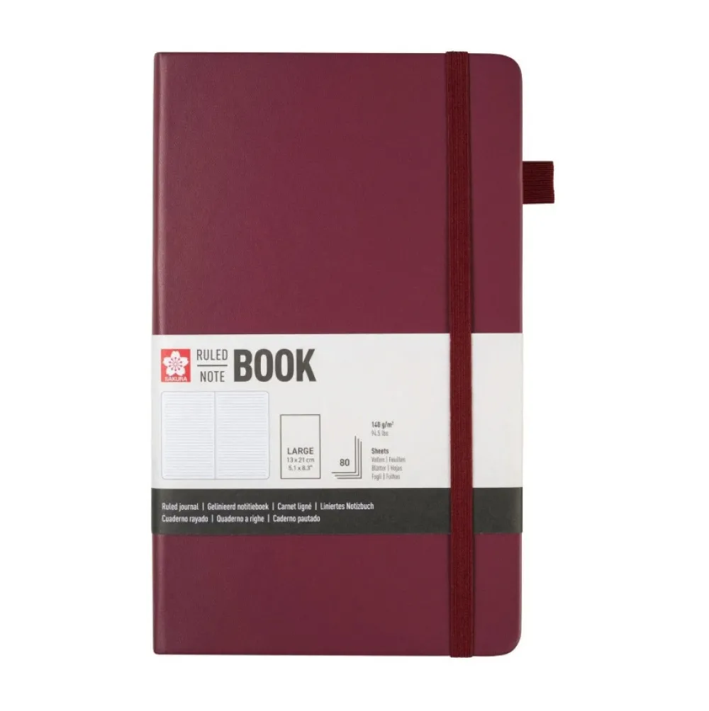Sakura Notatnik w linie 9 x 14 cm - - Mulberry, twarda okładka, 140 g/m2 > Notatniki W Linie