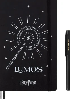 Moleskine Notatnik w linię Harry Potter Lumos z długopisem - x Kaweco - twarda okładka 100g/m2