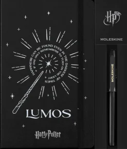 Moleskine Notatnik w linię Harry Potter Lumos z długopisem - x Kaweco - twarda okładka 100g/m2