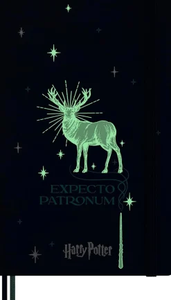 Moleskine Notatnik w linię Harry Potter Patronum 13 x 21 cm - - twarda okładka 100g/m2 > Notatniki W Linie