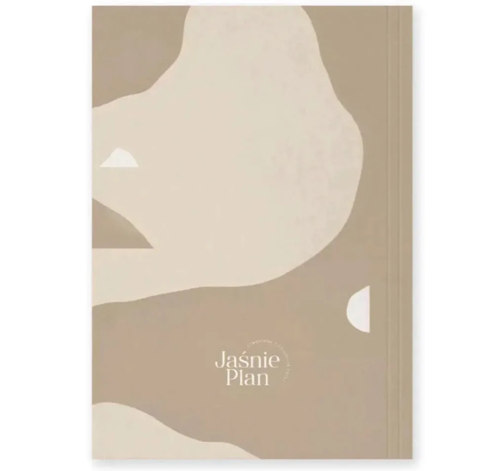 Jasnie Plan Notes A5 - Jaśnie Plan - beżowy, w kropki, 100g/m2, 120 stron