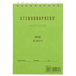 Life Notes na spirali Stenographer's A6 - - zielony