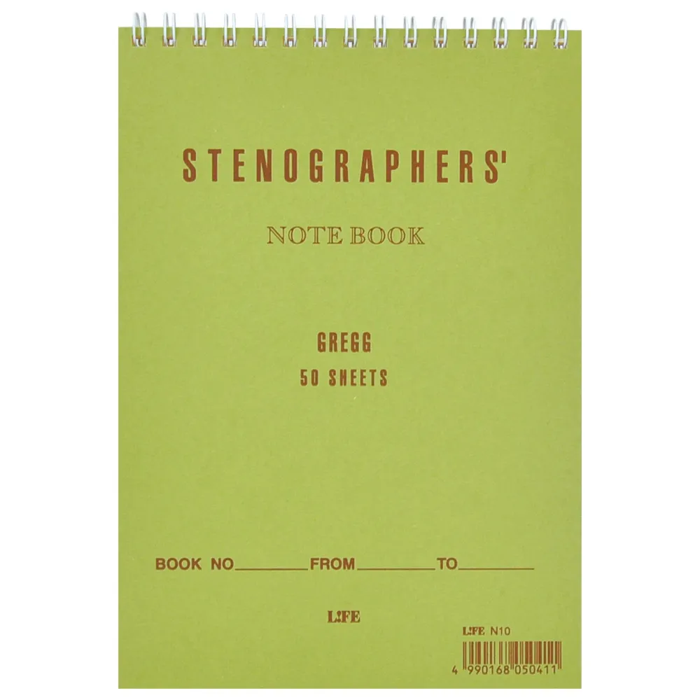 Life Notes na spirali Stenographer's A5 - - zielony