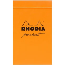 Rhodia Notes Pocket - - pomarańczowy, w kratkę, 7,5 x 12 cm, 80 g, 40 ark. ><noscript><img width=