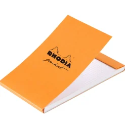 Rhodia Notes Pocket - - pomarańczowy, w kratkę, 7,5 x 12 cm, 80 g, 40 ark. ><noscript><img width=