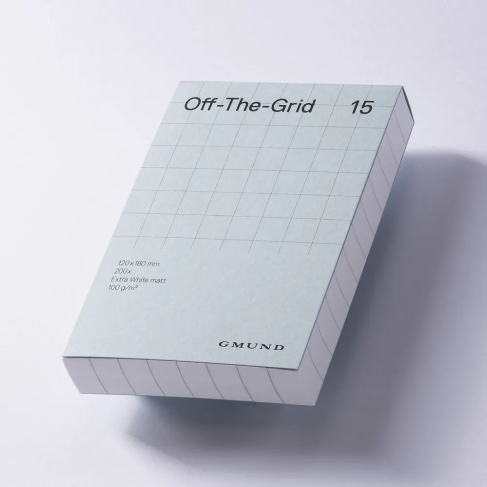 Gmund Notes w kratkę Off-The-Grid 15 - - Sky 100 g 200 ark.