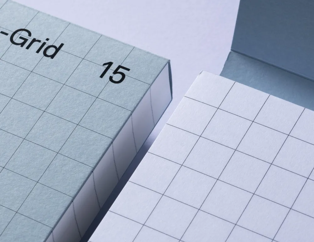 Gmund Notes w kratkę Off-The-Grid 15 - - Sky 100 g 200 ark.
