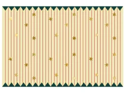 Obrus papierowy Pasy z gwiazdkami - kremowy, 180 x 120 cm ><noscript><img width=
