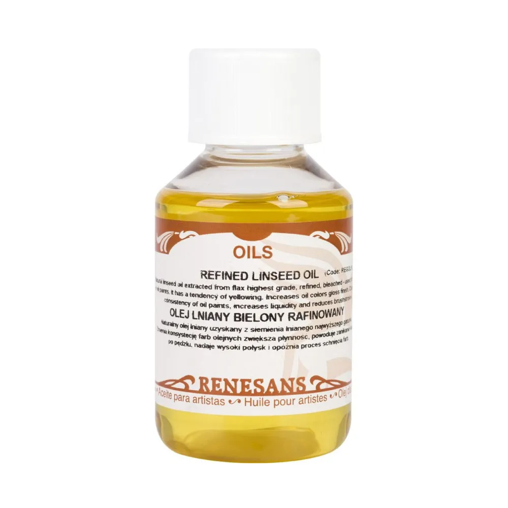 Renesans Olej lniany bielony, rafinowany - - połysk, 100 ml