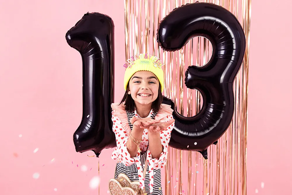 PartyDeco Opaska na głowę Birthday Girl - różowa