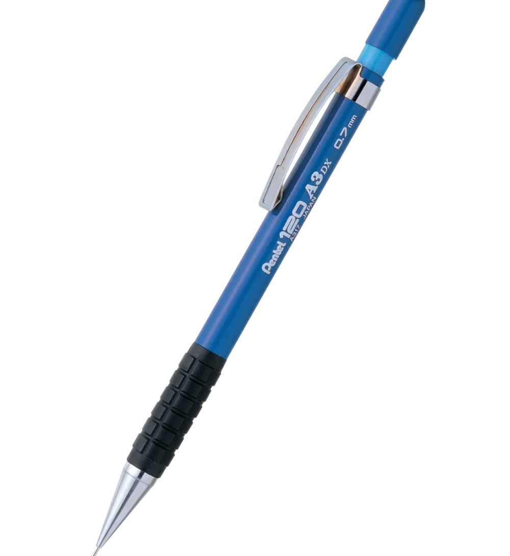 Pentel Ołówek automatyczny 120 A3 DX - - niebieski, 0,7 mm