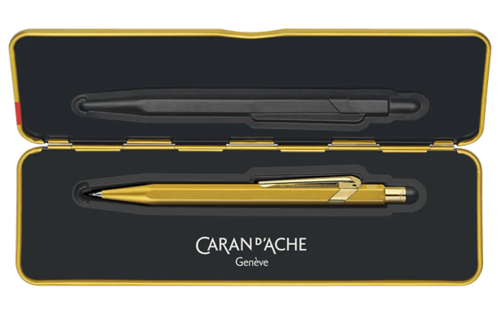 Caran d'Ache Ołówek mechaniczny 844 Premium z etui - - Goldbar, 0,7 mm > Ołówki