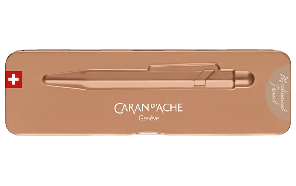 Caran d'Ache Ołówek mechaniczny 844 Premium z etui - - Brut Rose, 0,7 mm