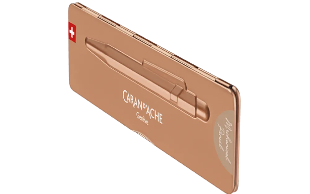 Caran d'Ache Ołówek mechaniczny 844 Premium z etui - - Brut Rose, 0,7 mm