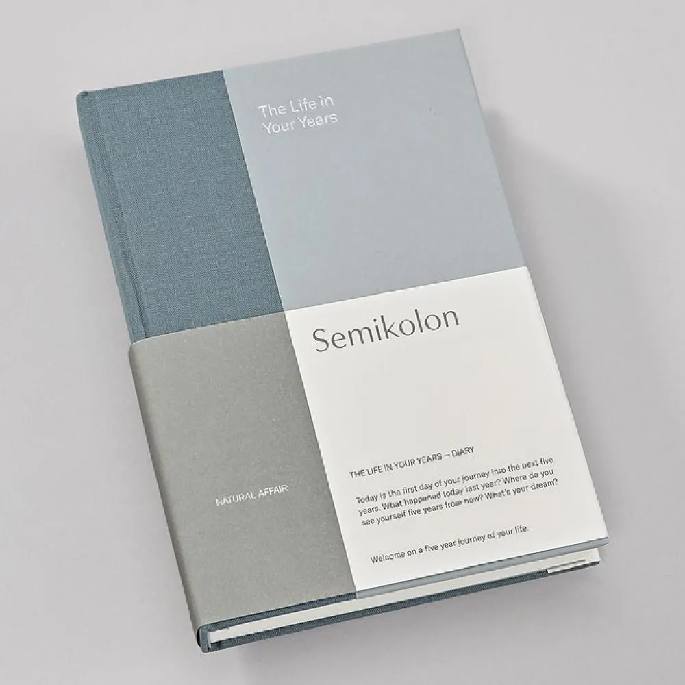 Semikolon Pamiętnik pięcioletni The Life in Your Years A5 - - Sea Salt > Pamiętniki & Dzienniki