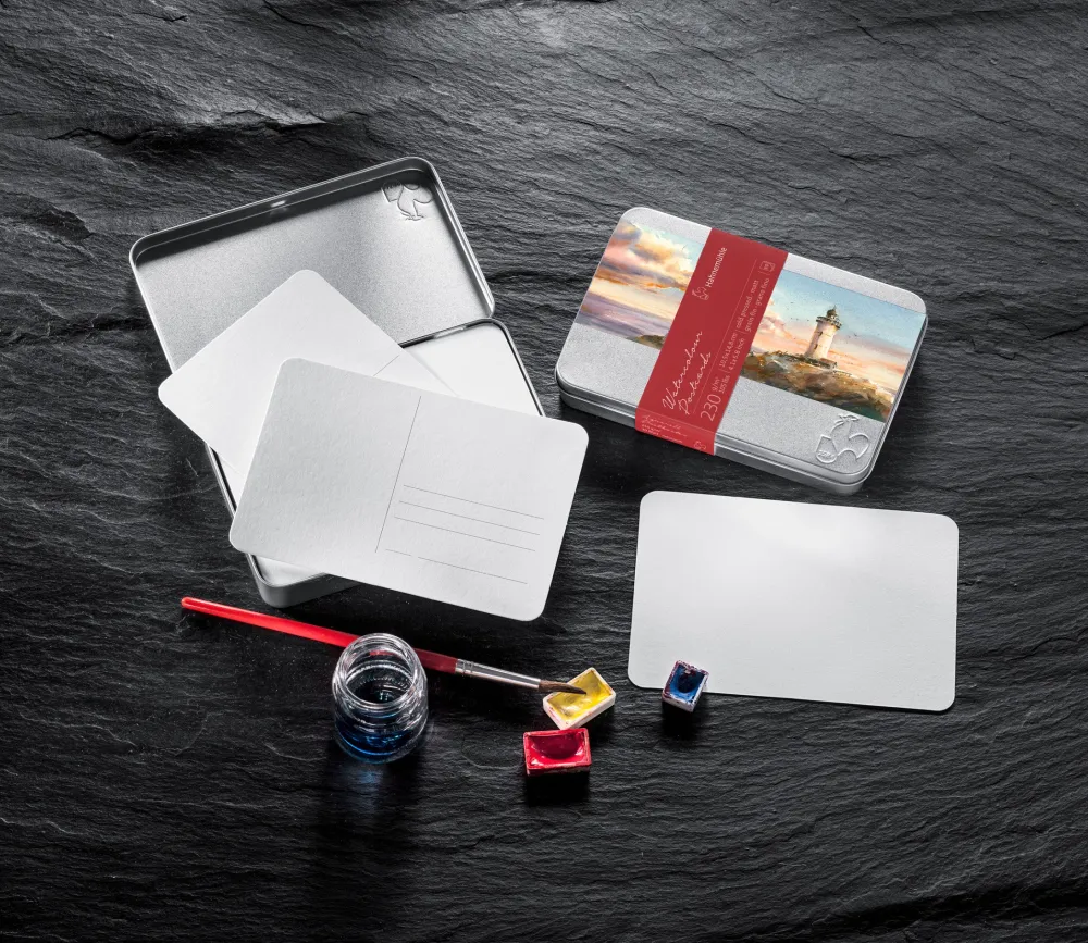 Hahnemuhle Papier akwarelowy do pocztówek - Hahnemühle - cold pressed, 10,5 x 14,8 cm, 230 g, 30 ark. > Papier Do Akwareli