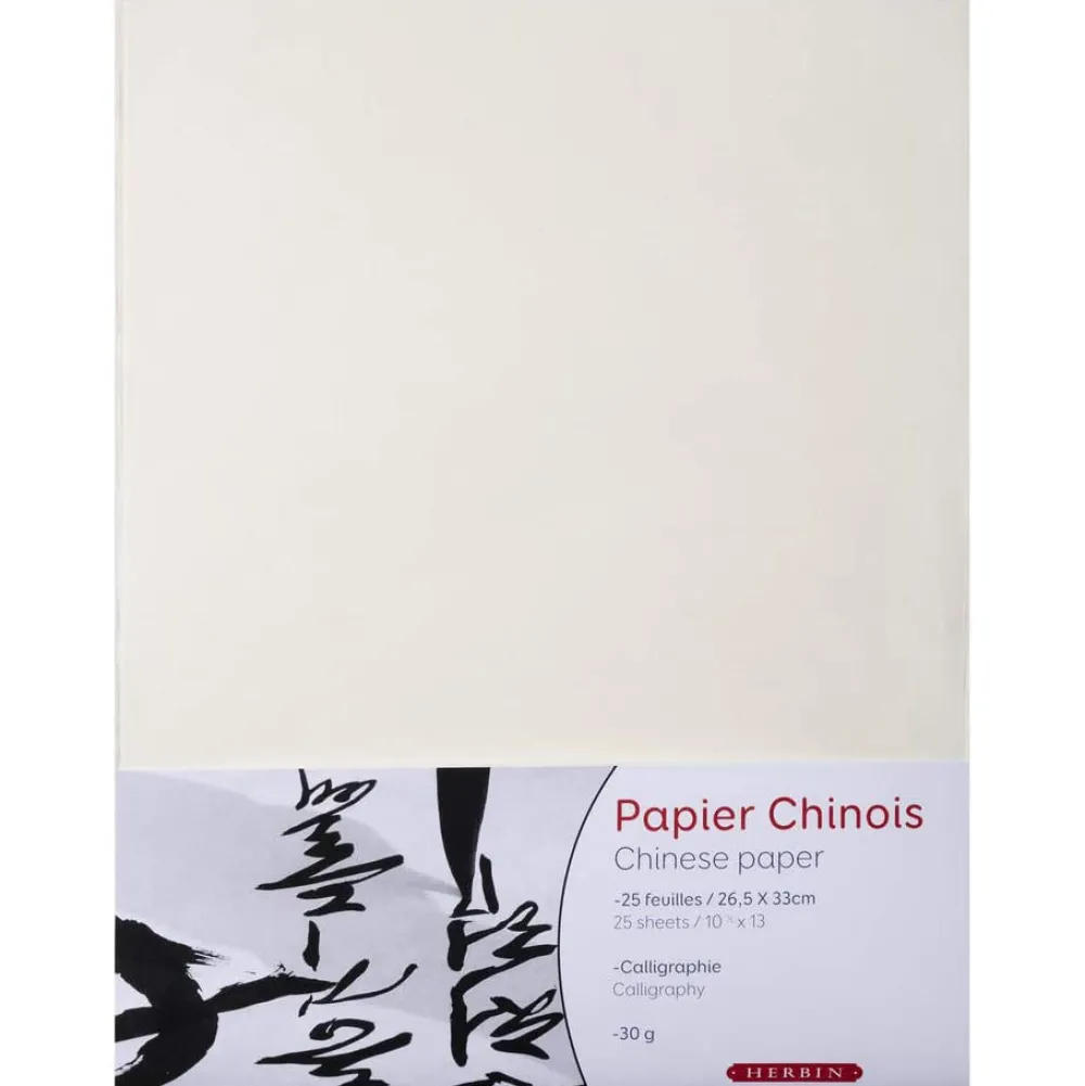 J.Herbin Papier chiński do kaligrafii - - 26,5 x 33 cm, 30 g/m2, 25 ark.