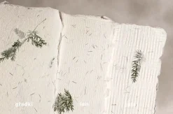 Kalander Papier czerpany - - asparagus, gładki, A4